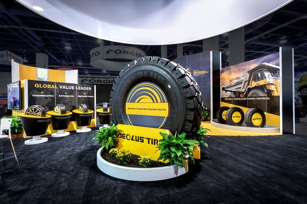 Aeolus SEMA Trade Show Booth Tire Display