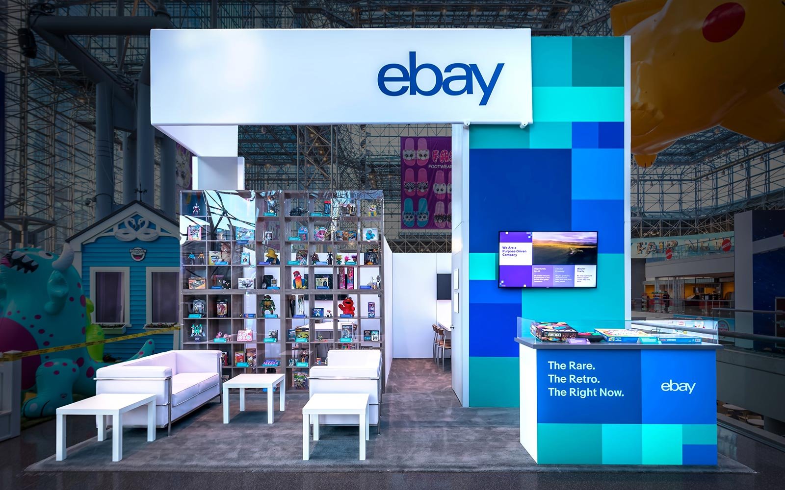 Colorful eBay trade show exhibit