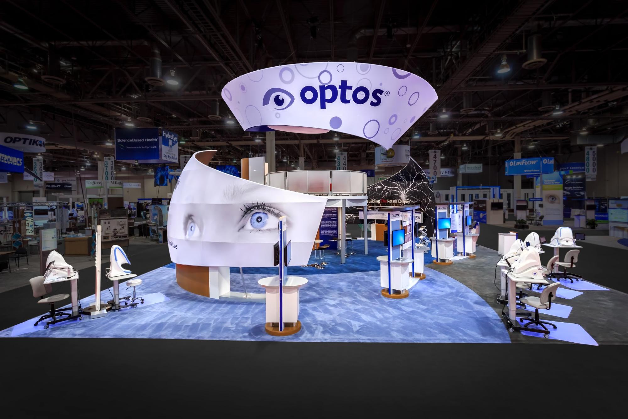 Optos trade show exhibit