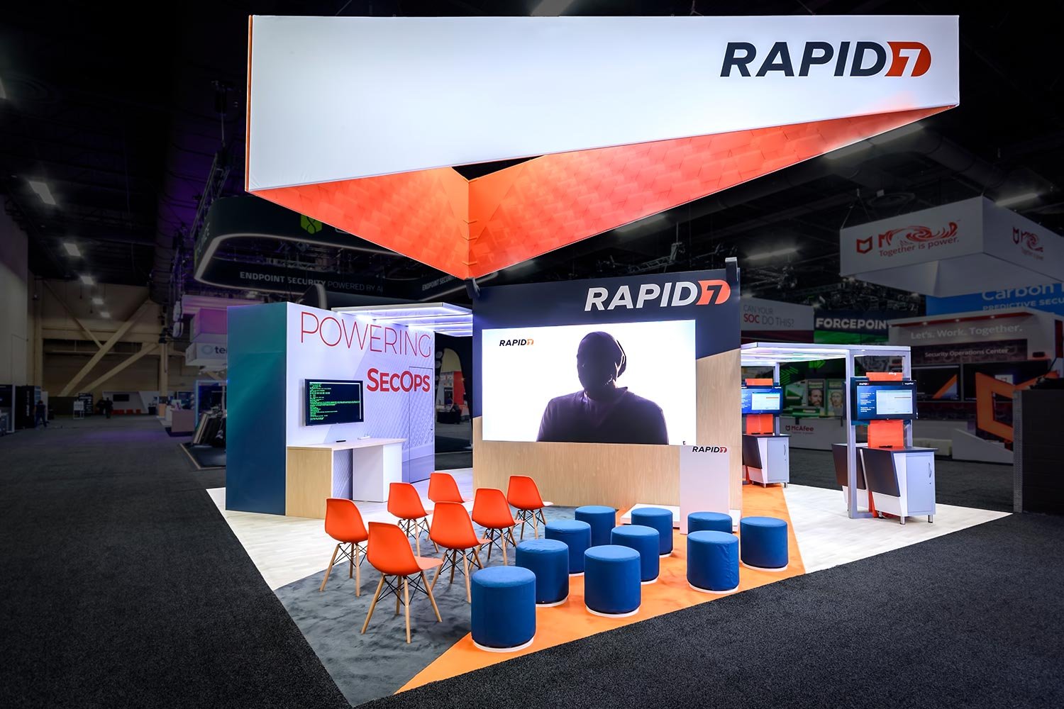 Rapid7 trade show exhibit