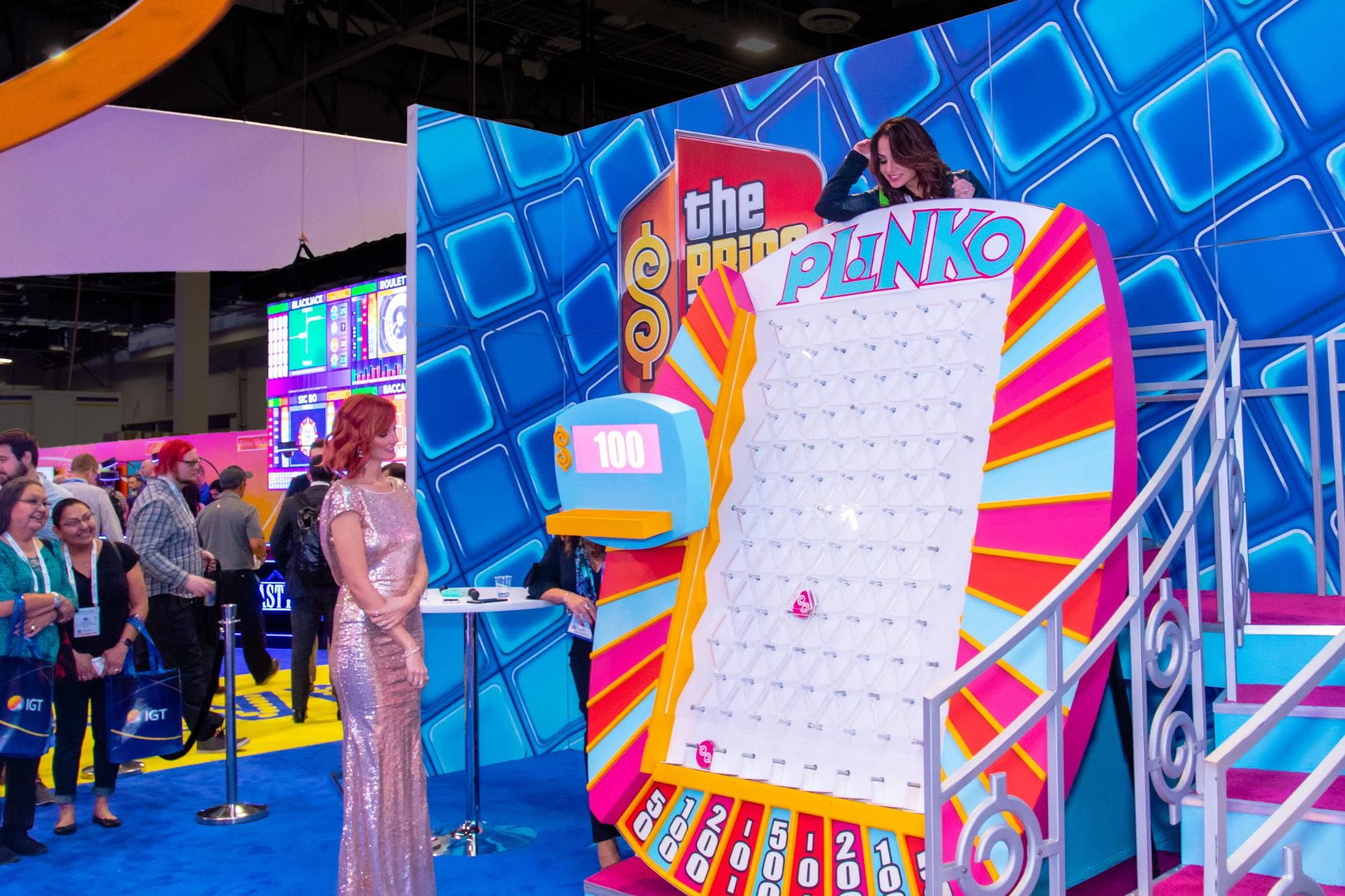 Trying out “The Price is Right” gaming machine